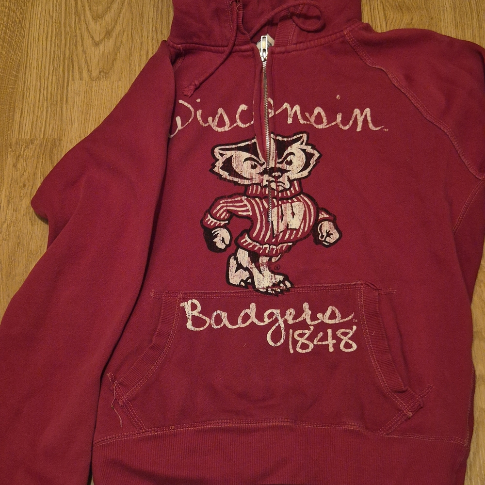 Wisconsin Badgers Red Hoodie Sweater
